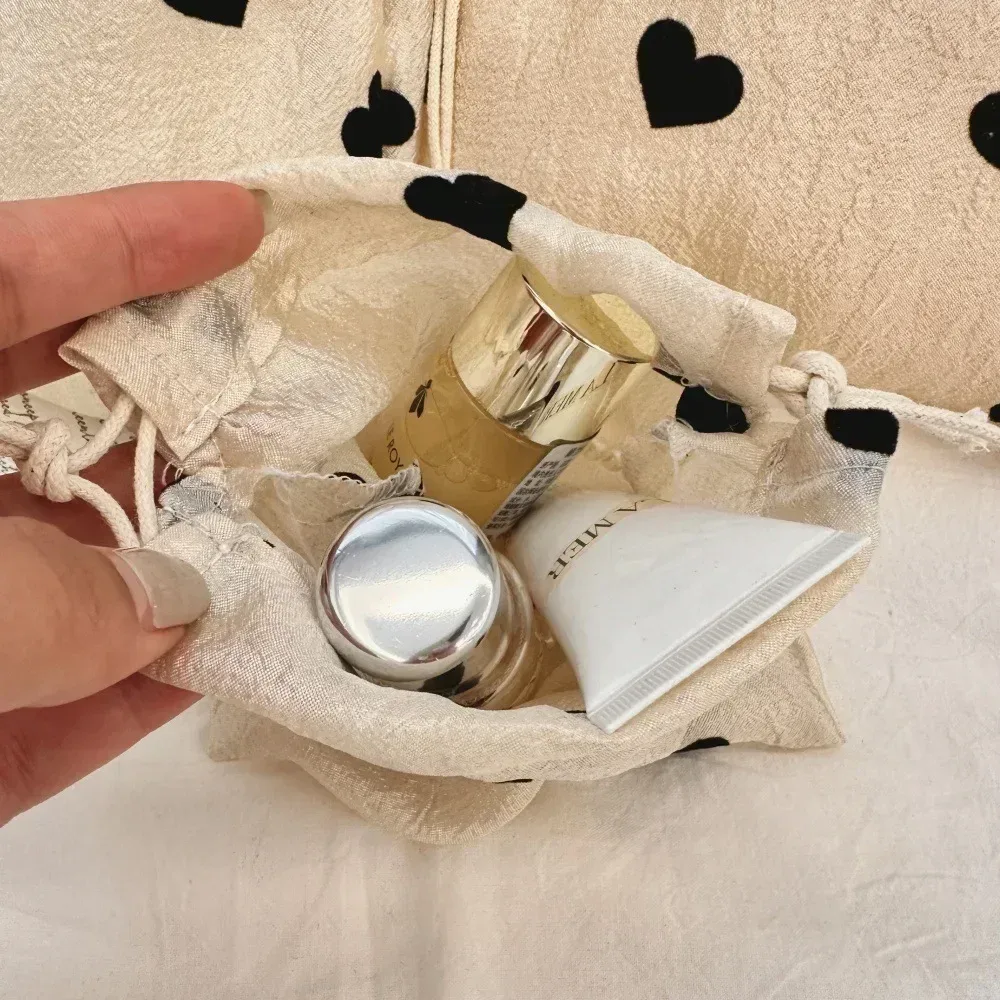 sacs à cordon college d'amour pour filles, sac de rangement pour pièces de monnaie, clé, rouge à lèvres, sac à poussière pour bijoux, sacoche de toilette portable, pigeza, l, m, s