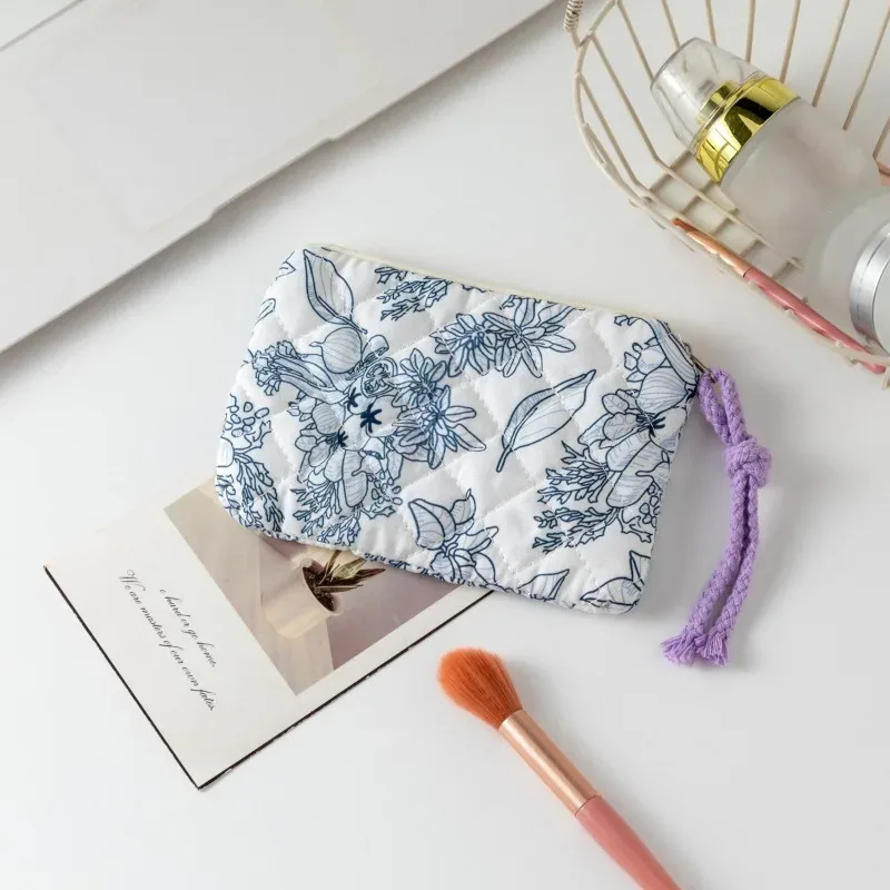 sac à cosmétiques avec nœud mignon, sac à cosmétiques à fermeture éclair pour femmes, petit étui de rangement pour rouge à lèvres, trousse de maquillage, sacs pour cartes de voyage pour dames