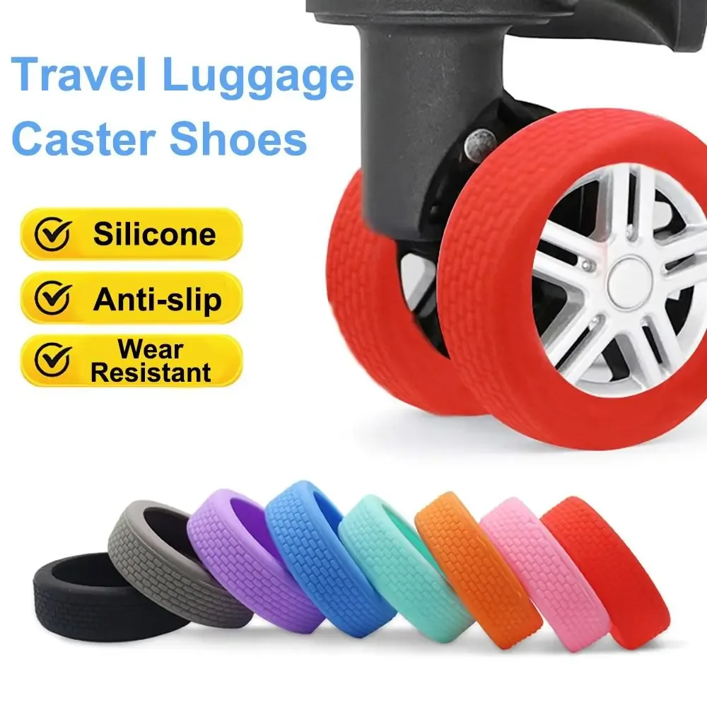 protection roues valise silicone epaisse tâches couleur multiple usage voyage accessoire sac silencieux roulement