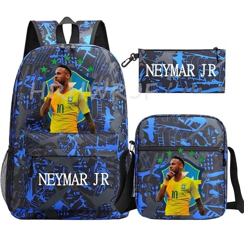 sacs à dos neymar, lot de 3, grand sac de voyage pour adolescents, sac d'école, sac à dos de sport, sac à dos décontracté en nylon classique pour ordinateur
