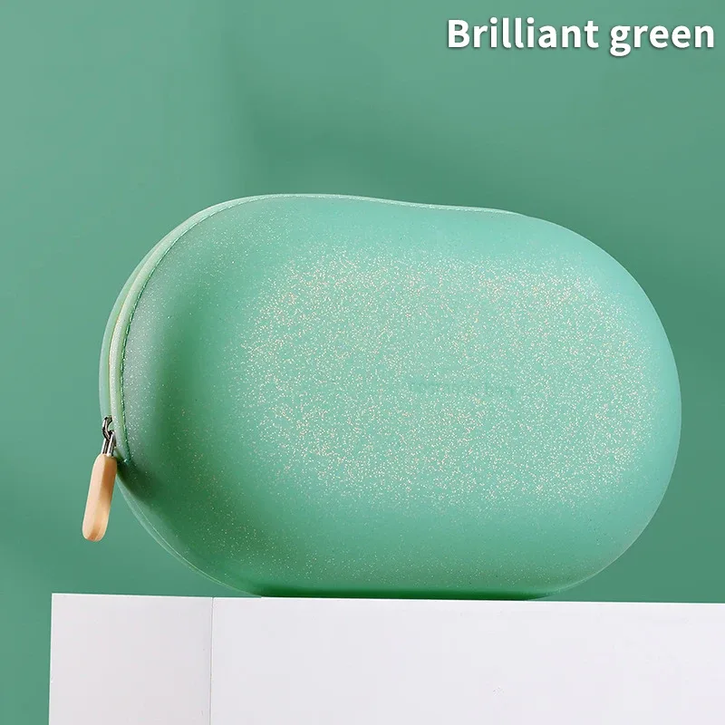 sac à cosmétiques portable en silicone de grande capacité, sac de rangement de cosmétiques souple et étanche, sac de lavage résistant à l'humidité pour la maison et les voyages