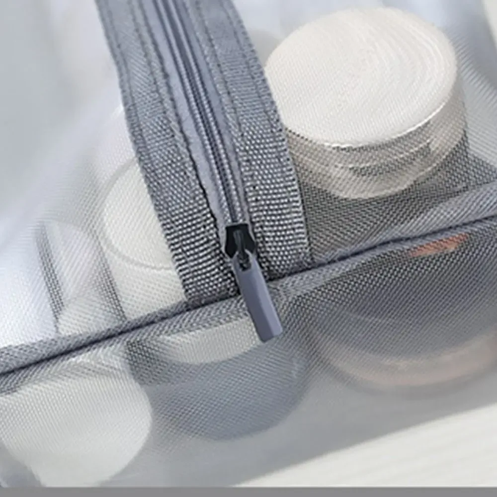 trousse de toilette en maille, sac de lavage de voyage, sac de maquillage à fermeture éclair de grande capacité, sac de rangement de soins de la peau, sac de cosmétiques pour femmes, sac de rangement coréen