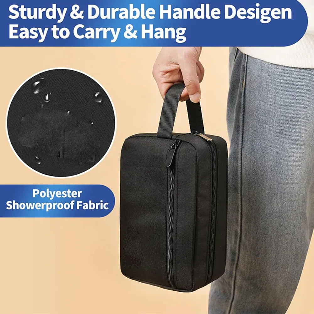 sac de toilette portable de grande capacité pour hommes, sac à cosmétiques essentiels pour femmes, sac de toilette imperméable, sac à main-ll