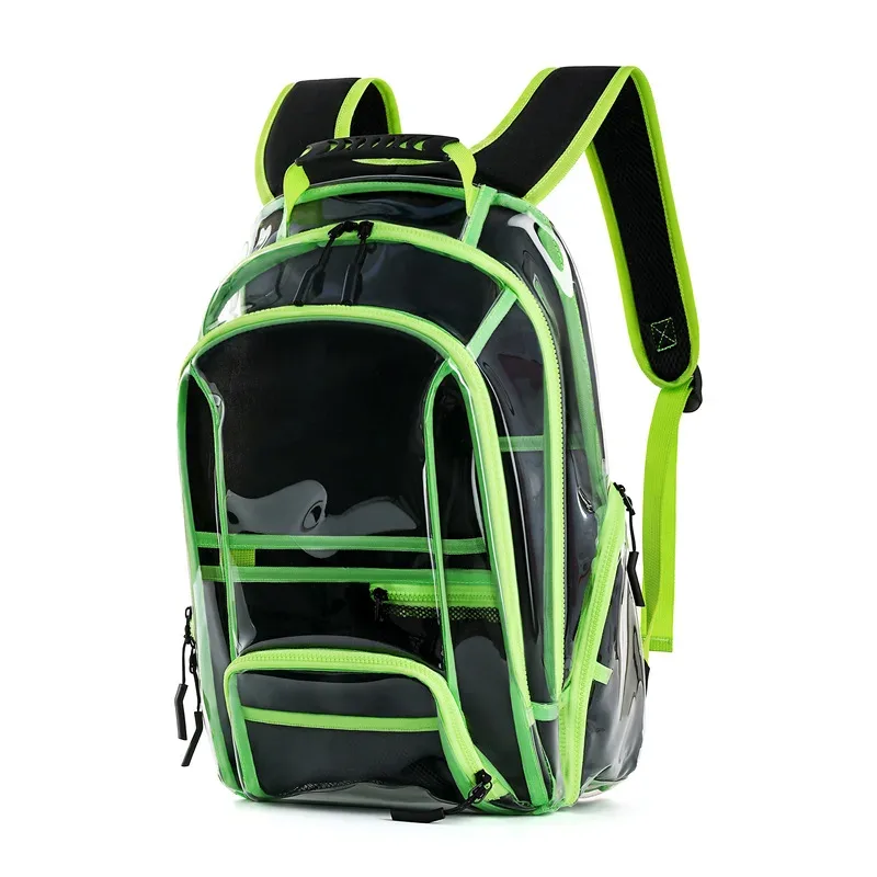 sac à dos transparent en pvc de grande capacité, sac à bandoulière étanche pour lycéens, stade sportif, festival de musique
