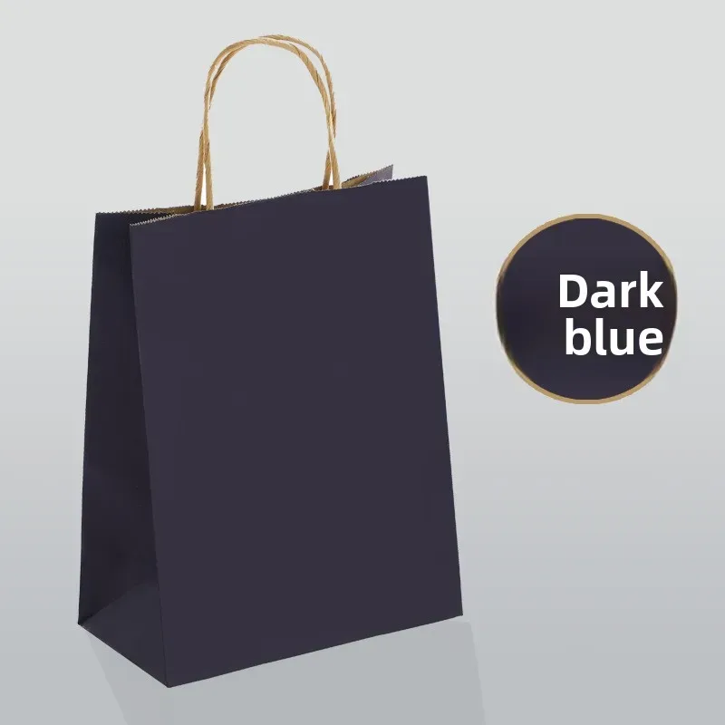 sac en papier multifonctionnel avec poignées, logo personnalisé, 10/50 pièces, sac cadeau pour fête d'anniversaire, sacs de shopping, sac d'emballage en papier kraft