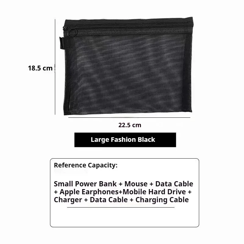 sac cosmétique portable en maille, sac de toilette de voyage élégant, pochette de rangement pour maquillage imperméable