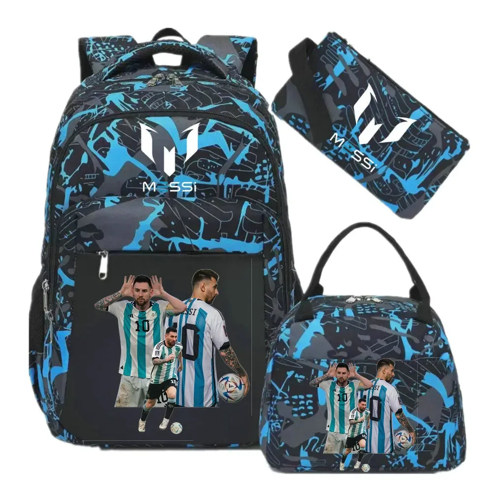 sac à dos imprimé messi, sac à dos de sport, de football, décontracté, pour femmes et hommes, sacs d'école harajuku, sacs d'école pour femmes et hommes, mochilas de voyage