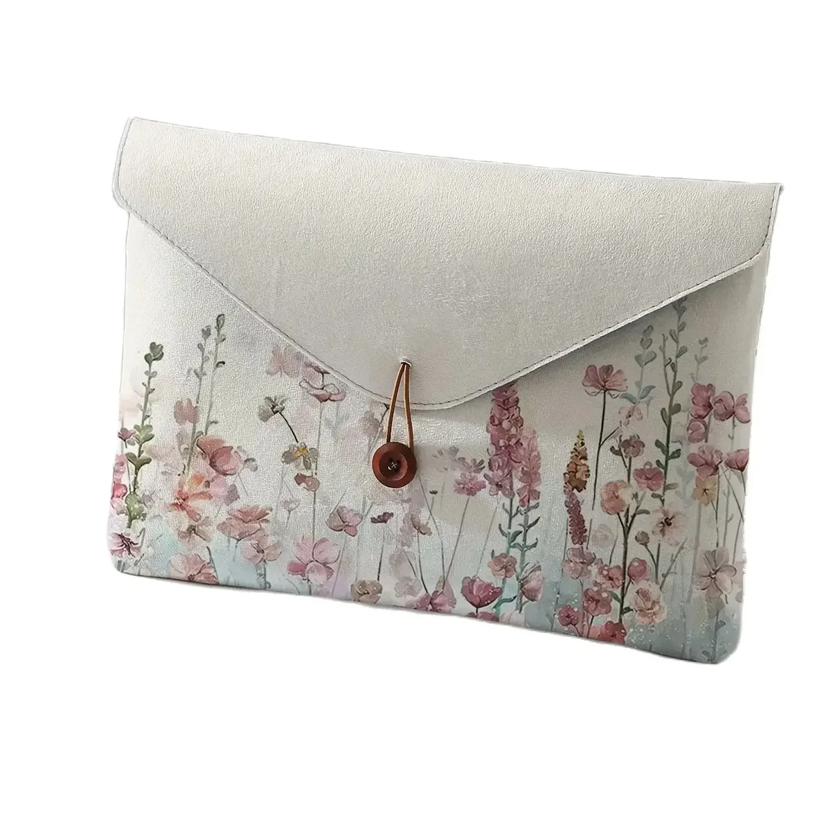 sac pour ordinateur portable à motif imprimé floral avec housse en tissu souple pour ordinateur portable, adapté au rangement à couverture souple pour ordinateur portable et au sac de rangement pour tablette