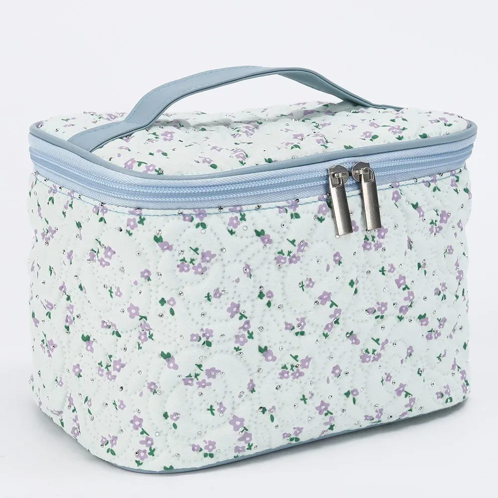 sac de maquillage portable grande capacité, motif dessin animé, style coréen, sac de rangement pour maquillage, sac cosmétique, extérieur