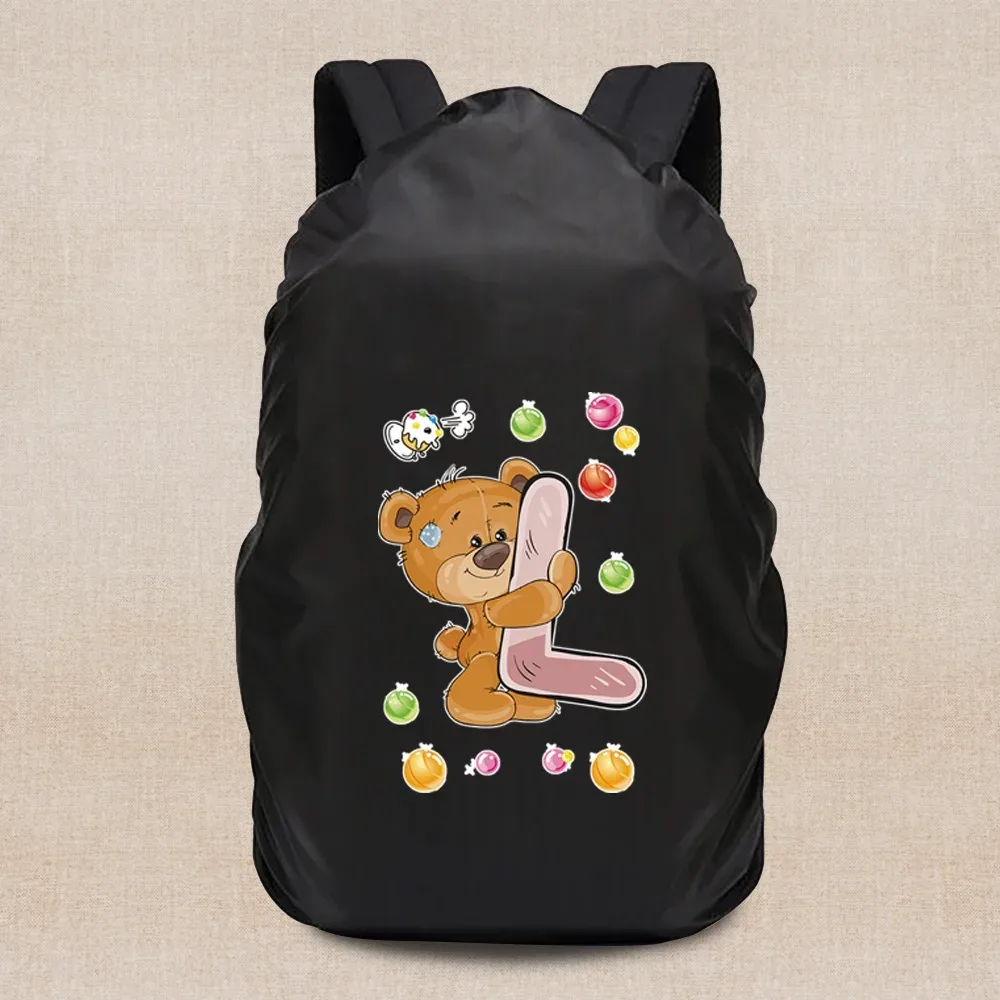 housse de pluie portable légère, housse de voyage série ours 20-70l, sac à dos de camping, étanche à la poussière, accessoires de voyage