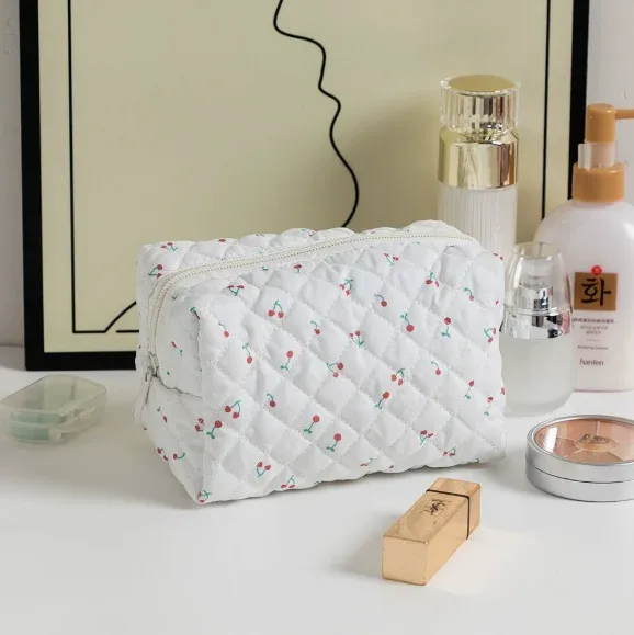 pochette de maquillage brodée de fleurs personnalisée, grande capacité, pochette cosmétique, cadeaux de demoiselle d'honneur, cadeau de fête des mères, sac organisateur de maquillage
