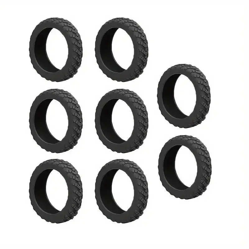 8 protections de roues de bagages en silicone, texture épaisse, réduction du bruit, housses de bagages de voyage, accessoires durables