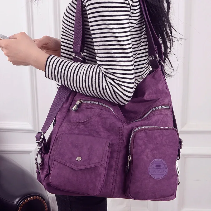 style preppy femmes sac à dos en nylon sacs d'école naturels pour adolescent décontracté femme sacs à bandoulière mochila voyage bookbag sac à dos