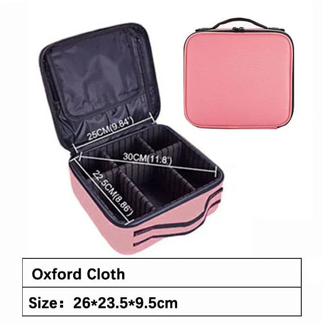 trousse de maquillage professionnelle de marque féminine, organisateur de cosmétiques d'esthéticienne à la mode, boîte de rangement, valise à outils pour ongles, sac de maquillage pour femmes