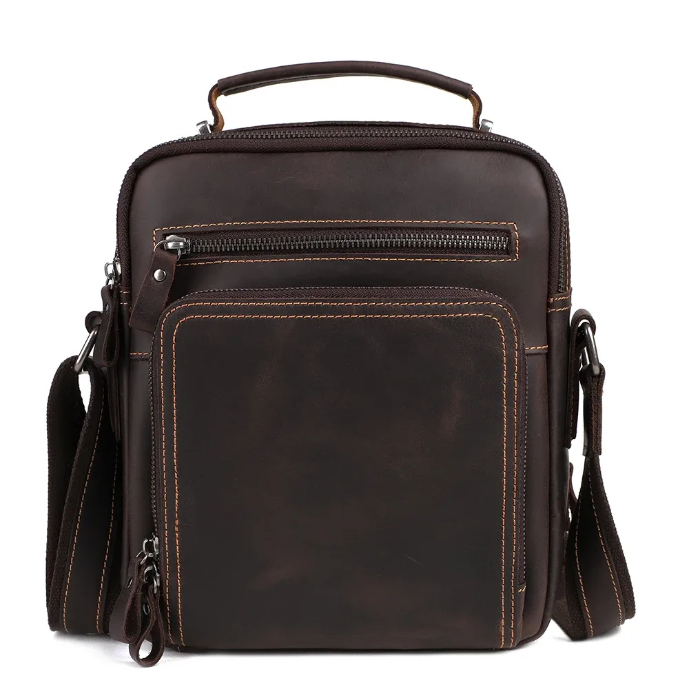 joyir nouveau cuir véritable hommes vintage sacs à main petit rabat hommes sac à bandoulière décontracté bureau sacs de messager mode sac à bandoulière