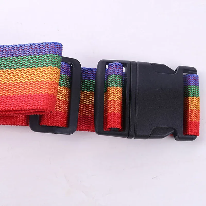 sangle de bagage réglable en nylon, ceinture croisée, pour emballage de valise de voyage, accessoires de sac de camping, 1 pièce
