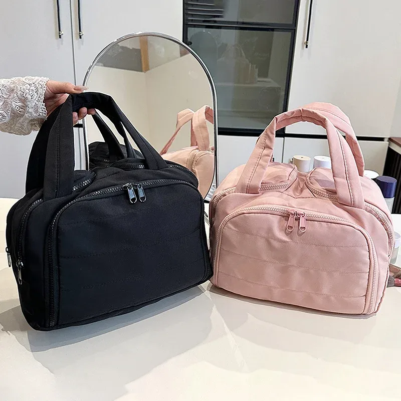 sac de voyage de grande capacité pour cosmétiques, pochette de maquillage étanche, sac à main pour femme, multi-poches, sac de rangement pour articles de toilette de salle de bain