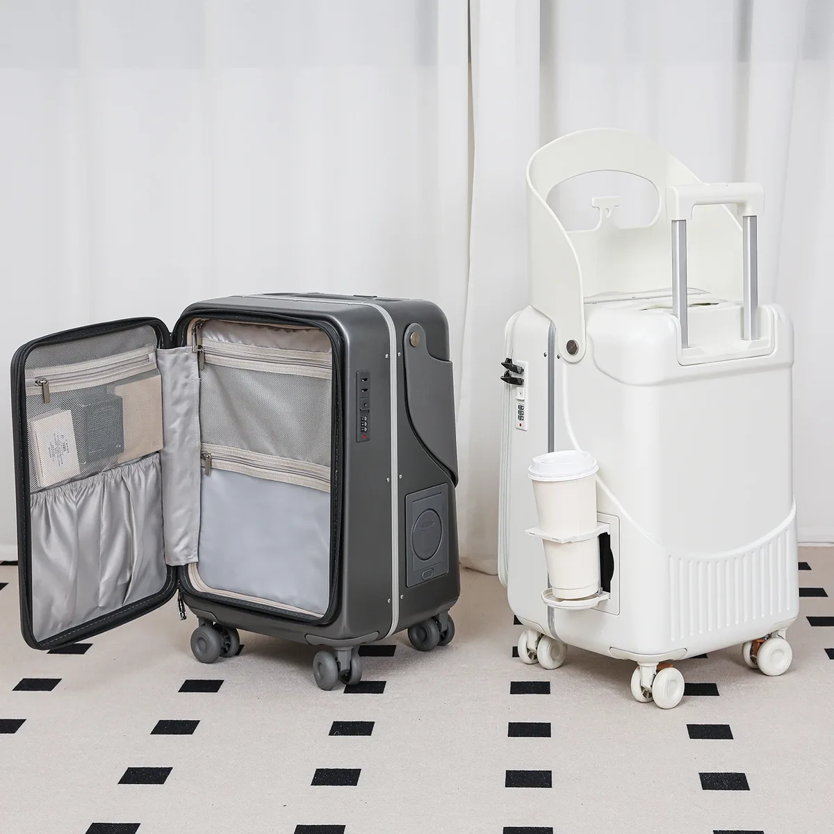 valise à roulettes pour enfant bunnyfly 20/24 pouces avec siège intégré – bagage cabine pour fille