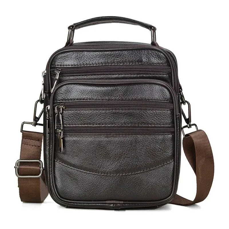 petit sac à bandoulière en cuir véritable pour hommes, sac à main en cuir de vache pour tablette, sacoches, sac à bandoulière, porte-documents pour garçons