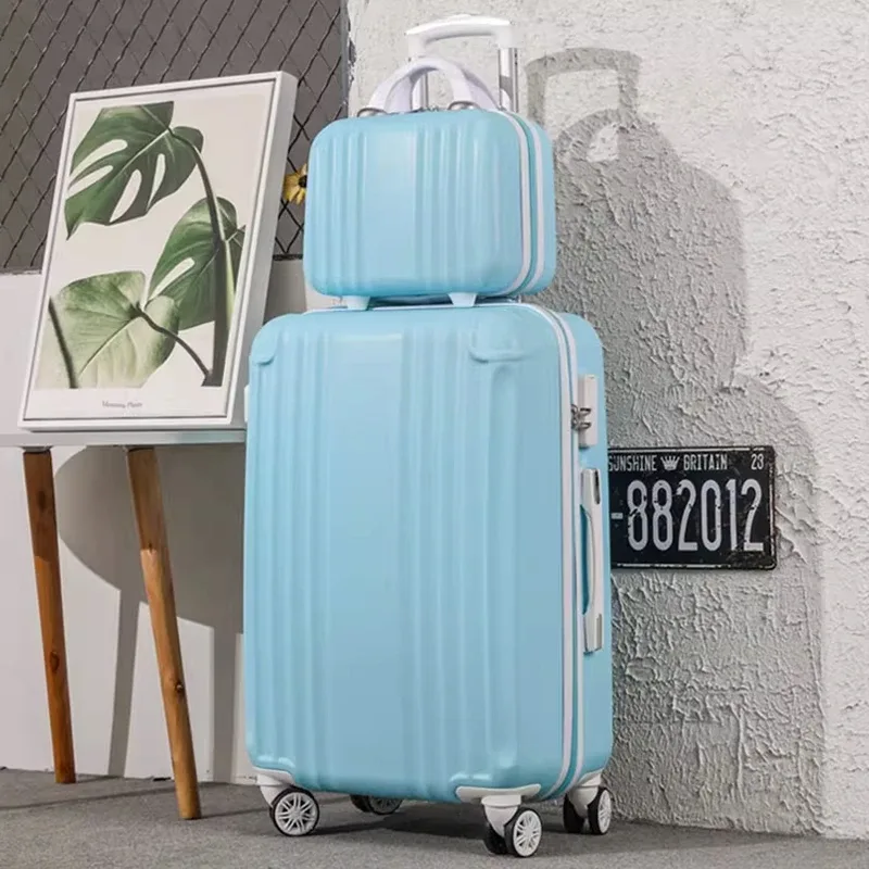 nouvelle valise à roulettes rose mignonne pour filles, valise trolley pour femmes avec roues pivotantes, valise d'école adorable pour étudiantes, valise à code, bagage cabine