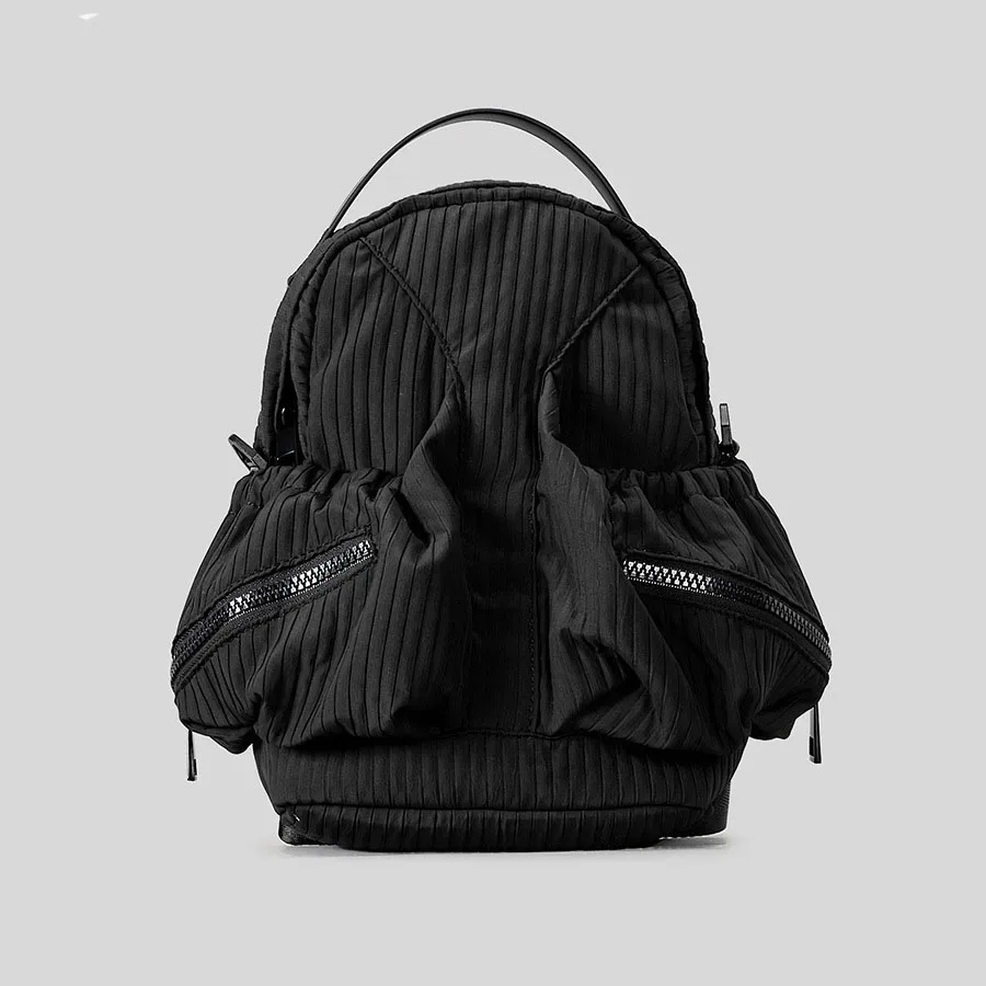 xmessun nouveau sac à dos plissé en nylon imperméable, sac de voyage décontracté léger au design tendance, sac à bandoulière pour femme pour les trajets quotidiens