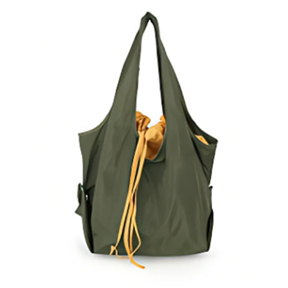 sac à main réutilisable avec cordon de serrage, sac de shopping en nylon imperméable, sac fourre-tout écologique, sac de shopping pliable de grande capacité