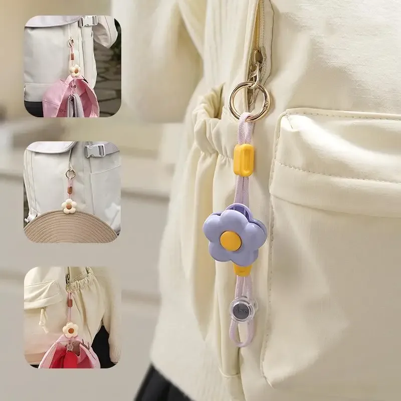 1 pièce – clip portable en forme de fleur pour casquette, support anti-perte en silicone pour sac à dos, sac à main, chapeau de soleil – organisateur portable mains libres