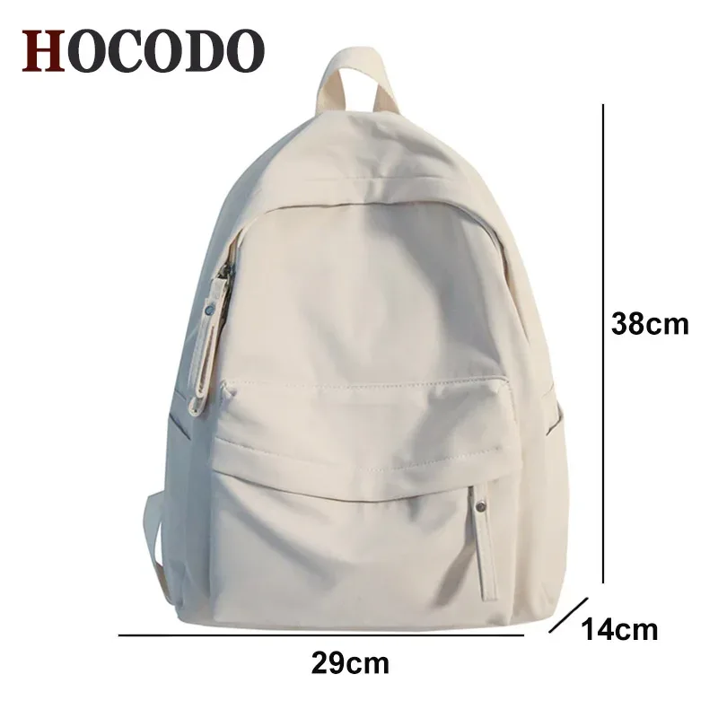 sac à dos simple de couleur unie pour femmes 2022 sacs d'école en nylon imperméable pour adolescentes sac à dos de voyage pour dames sac à bandoulière