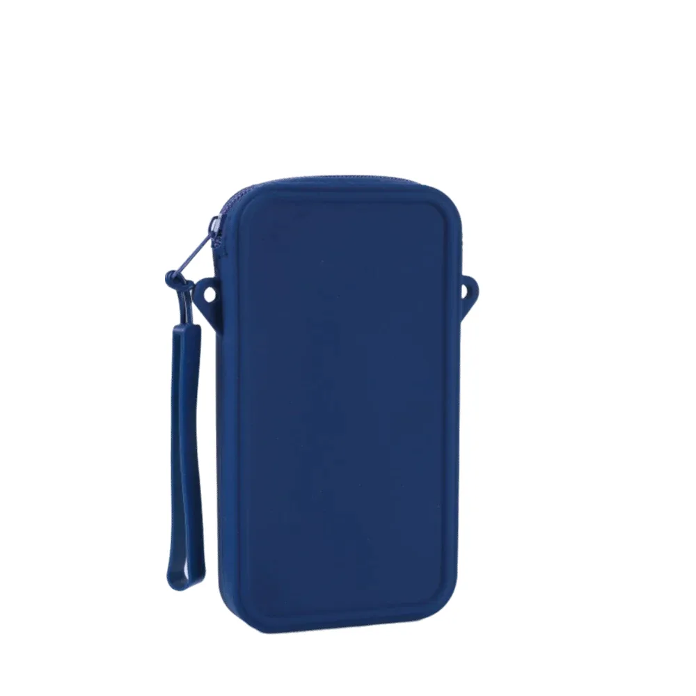 sac de maquillage multi-usages en silicone, résistant aux chocs, couleur unie, organisateur de rangement carré, sac cosmétique universel imperméable et portable