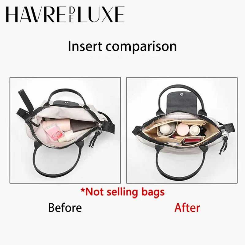 organisateur de sac en feutre energy s, durable et élégant, pour le rangement et la modification intérieure des sacs, accessoires de sac
