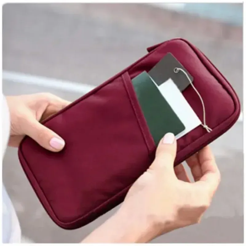 portefeuille de voyage pour passeport, porte-carte de crédit, organisateur, porte-monnaie, sac à documents, sac à main multifonction, sac de voyage, pochette de rangement
