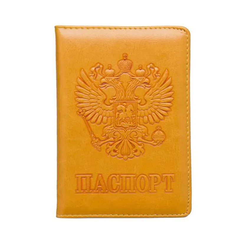 nouvelle couverture de passeport de haute qualité pour hommes et femmes, étui de passeport de voyage, couverture de documents de voyage russe, porte-passeport sim protecteur