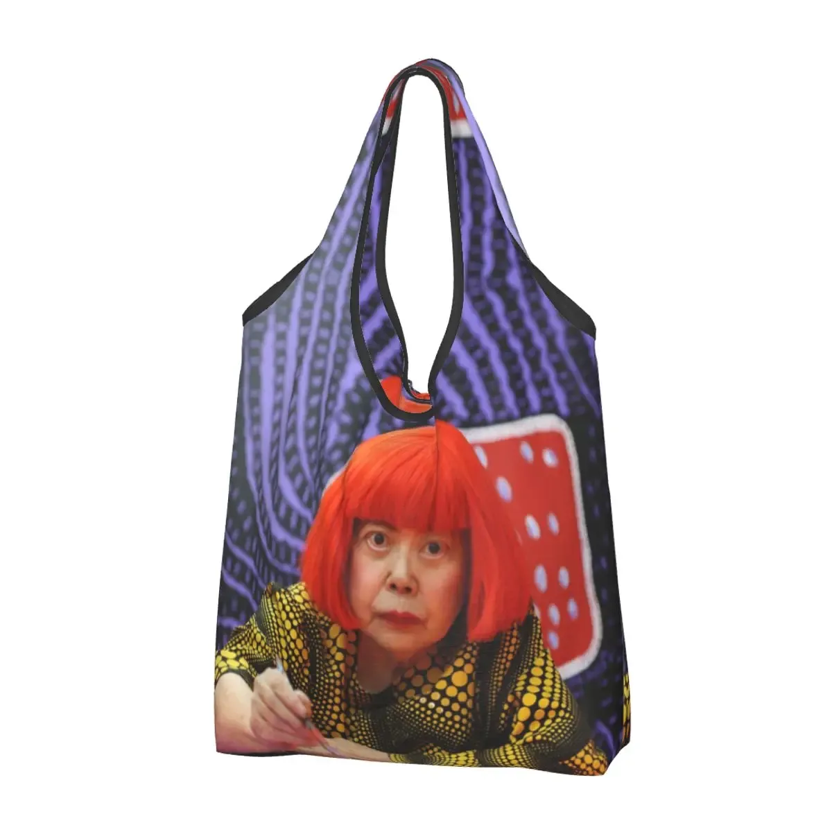kawaii yayoi kusama art abstrait shopping sacs fourre-tout portable épicerie sac à bandoulière