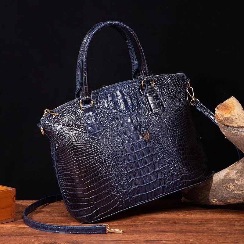 sac à bandoulière en cuir gaufré croco grande capacité, sac à main de luxe ombré pour femme, sac de voyage, cadeau