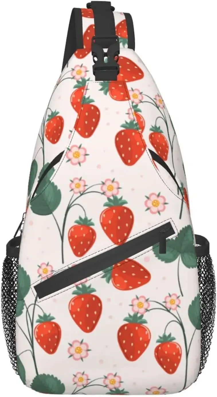 sac à bandoulière à motif de gels sans couture pour femmes et hommes, sacs à bandoulière à imprimé fruits, sac à dos décontracté, sac de poitrine, sac à dos initié