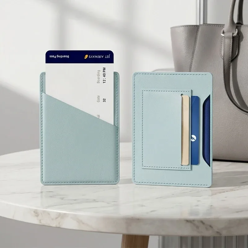 étui de protection pour passeport tendance, couleur unie, porte-passeport de voyage, portefeuille cadeau, étui pour cartes en cuir pu, sac de rangement unisexe