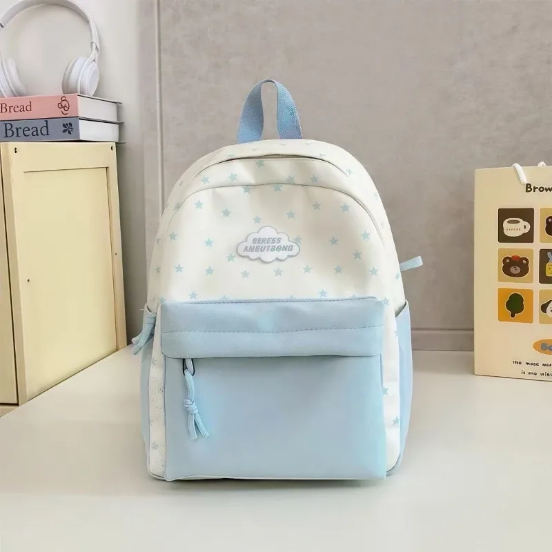 sac à dos unisexe avec motifs d'étoiles tendance, léger et pratique, poches d'organisation spacieuses, parfait pour les femmes et les filles