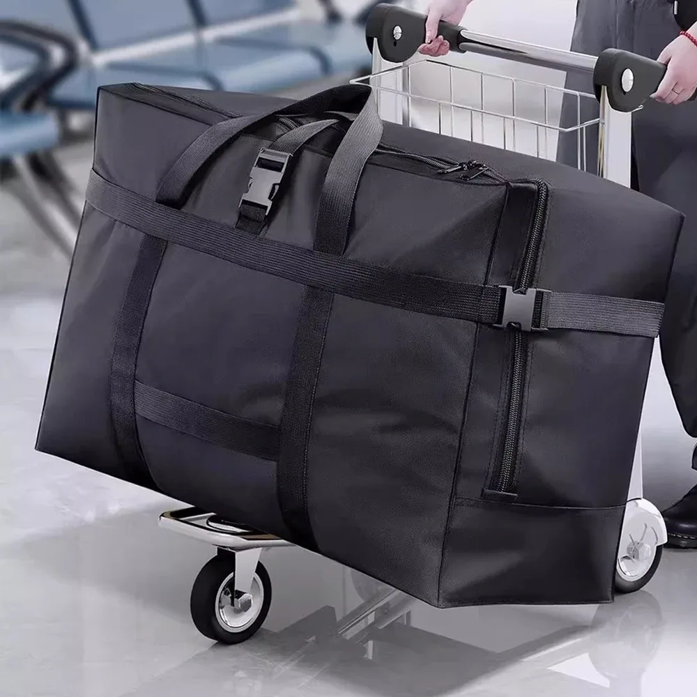 sac de rangement surdimensionné en toile robuste, idéal pour les déménagements, les voyages, le camping, les étudiants, et le rangement d'objets volumineux