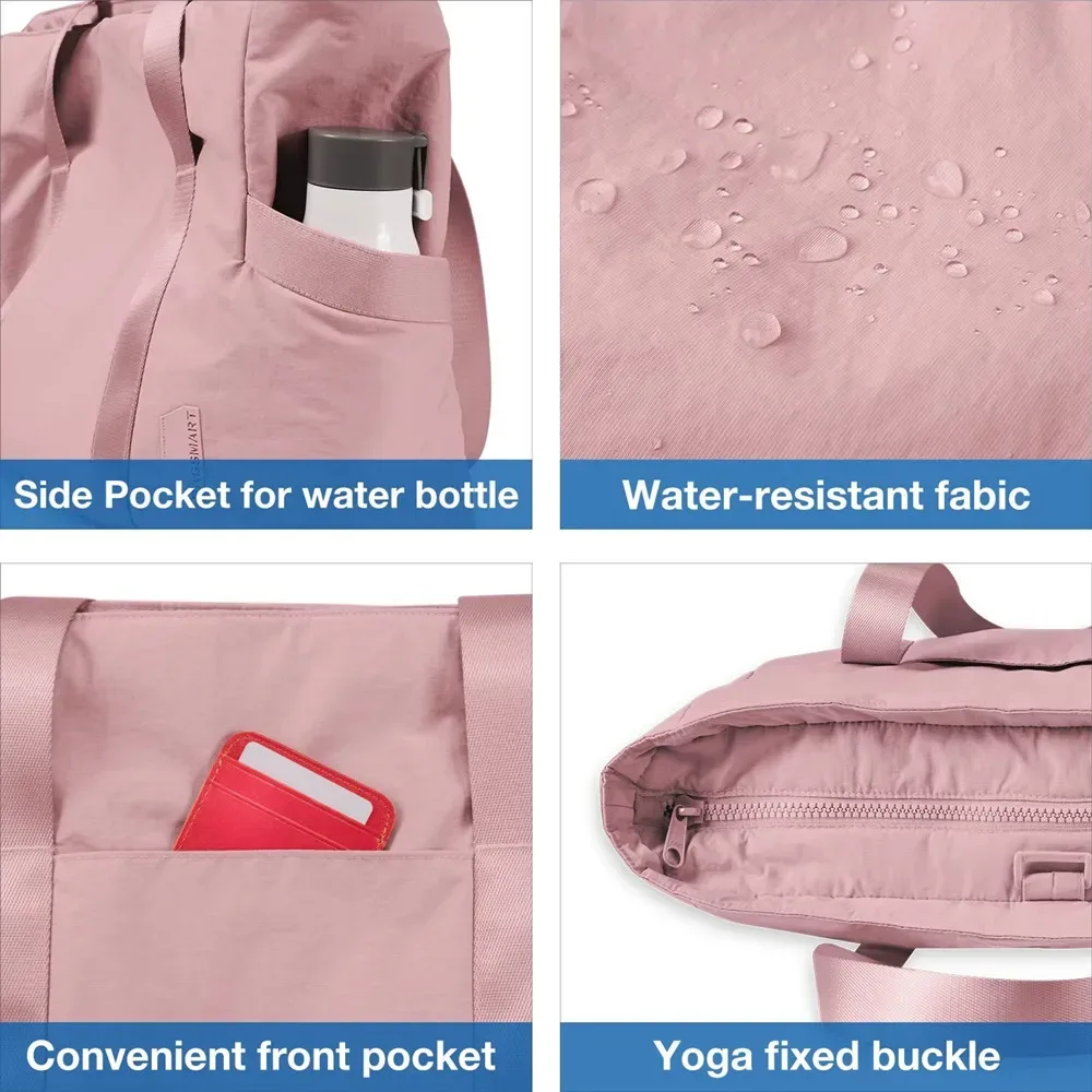 sac fourre-tout de voyage pour femmes, fourre-tout de voyage pour ordinateur portable universitaire, sac à couches, sac à bandoulière pour tapis de yoga, boucle pour le sport, le travail universitaire