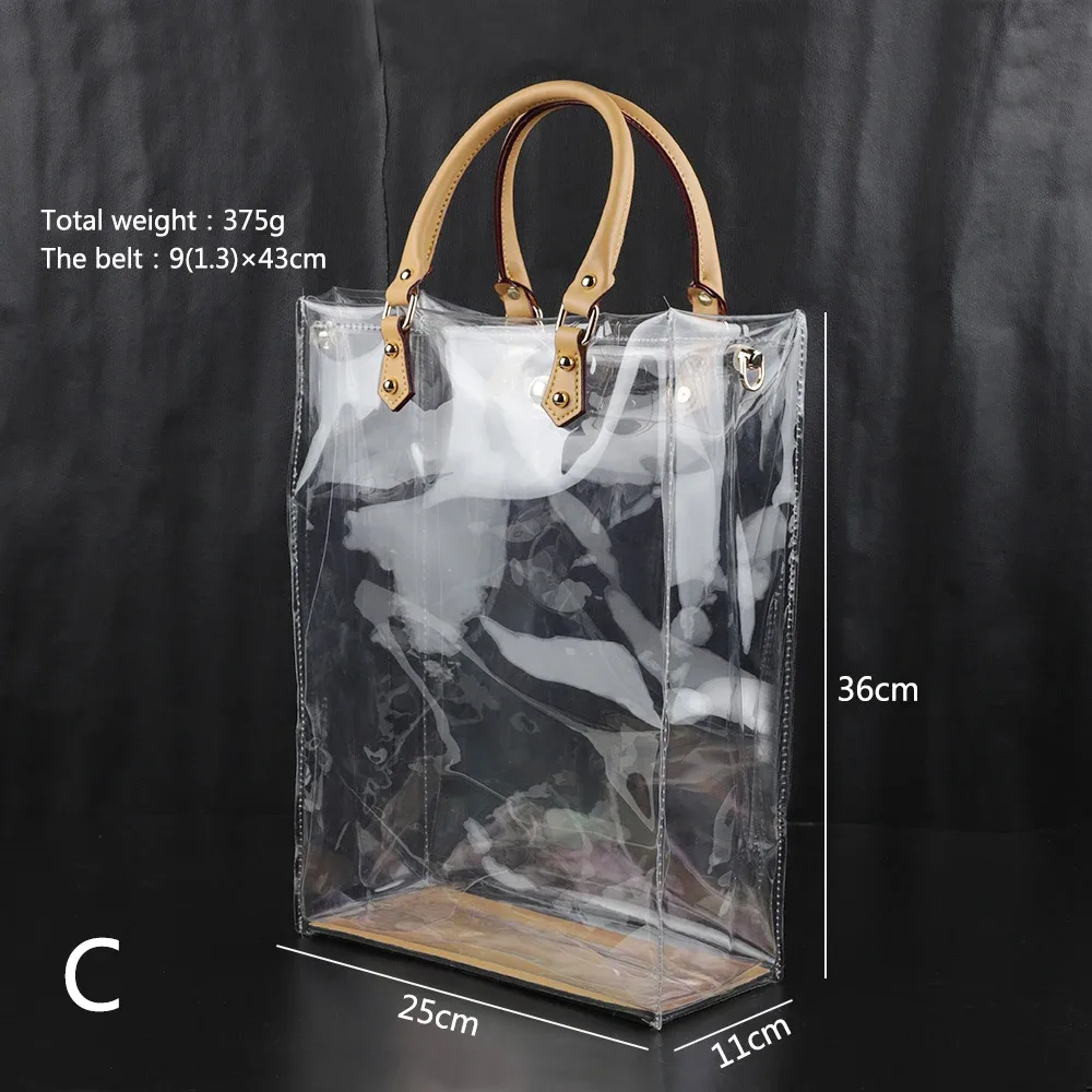 sac fourre-tout transparent en tpu pour femmes, kit de fabrication de sacs à main de grande capacité, sac à bandoulière fait à la main, sac cadeau, accessoires de voyage