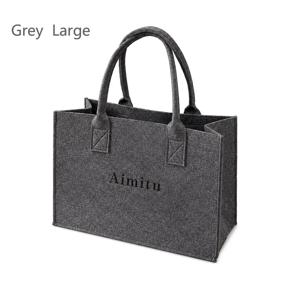 sac à bandoulière en feutre de grande capacité pour femmes, sacoche de voyage de couleur unie, sac à main simple s/m/l, nouvelle collection, 1 pièce