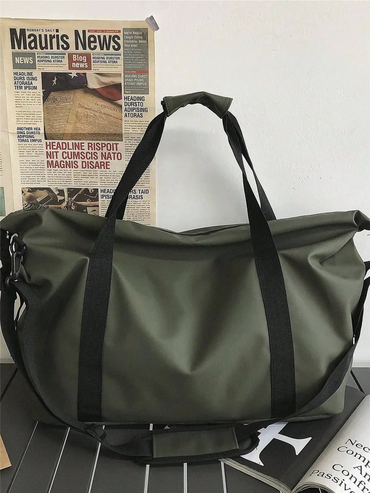 sac de voyage portable, sac de sport et de fitness de grande capacité, sac de rangement léger, sac de voyage à bandoulière