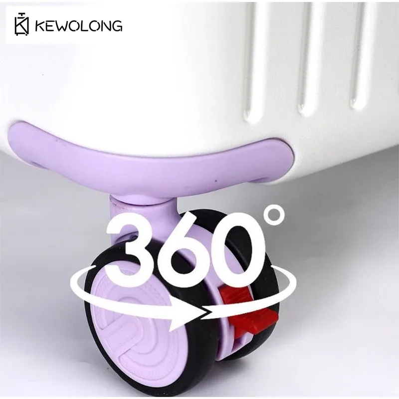 valise à roulettes pour enfants de 20 pouces, bagage de voyage 2-en-1 pour tout-petits avec siège et roues pivotantes, trolley léger.