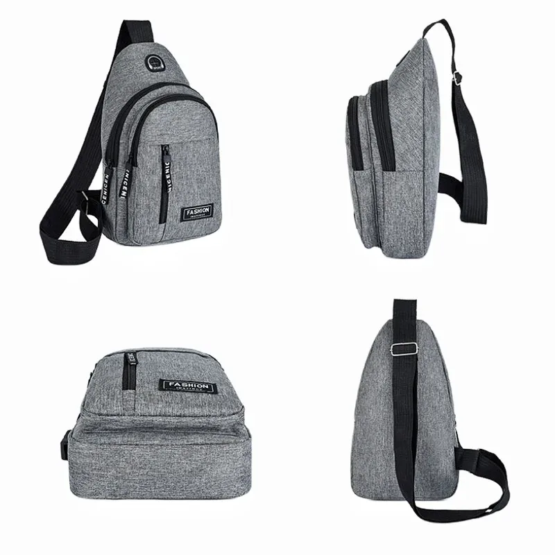 2025 nouveau sac de poitrine multifonctionnel hommes mode tendance oxford tissu sac à bandoulière style coréen décontracté sac de messager étanche