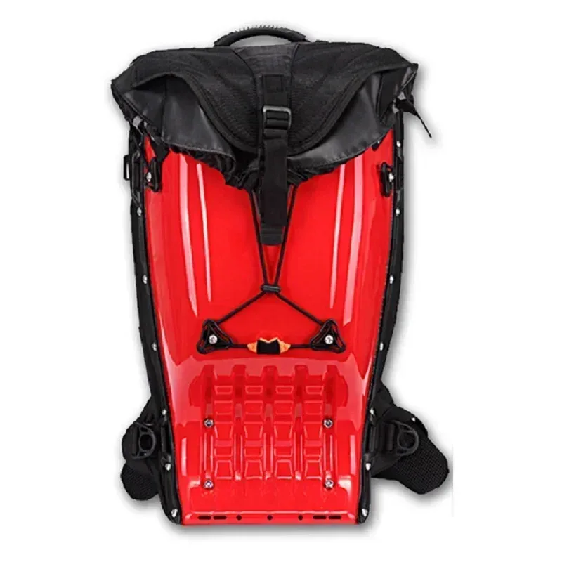 sac à dos rigide 25l pour moto, sacoche de réservoir abs étanche pour motocross/moto de course, protection antichute