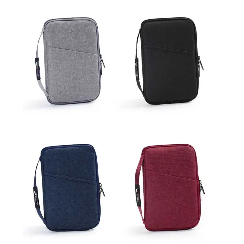 accessoires de voyage portefeuille de voyage en tissu ox porte-billets porte-passeport familial housse de protection pour passeport étui à fermeture éclair pour documents