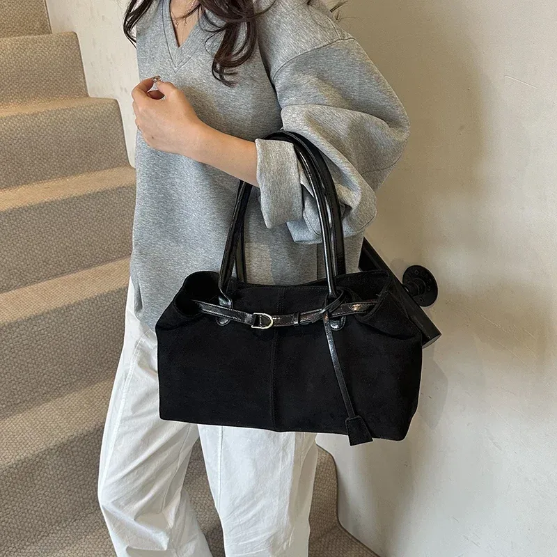 sac à main leftside pour femme, sacs sous les bras, sac à main, sac fourre-tout, nubuck, tendance de la mode, nouveau, hiver, y2k, 2024