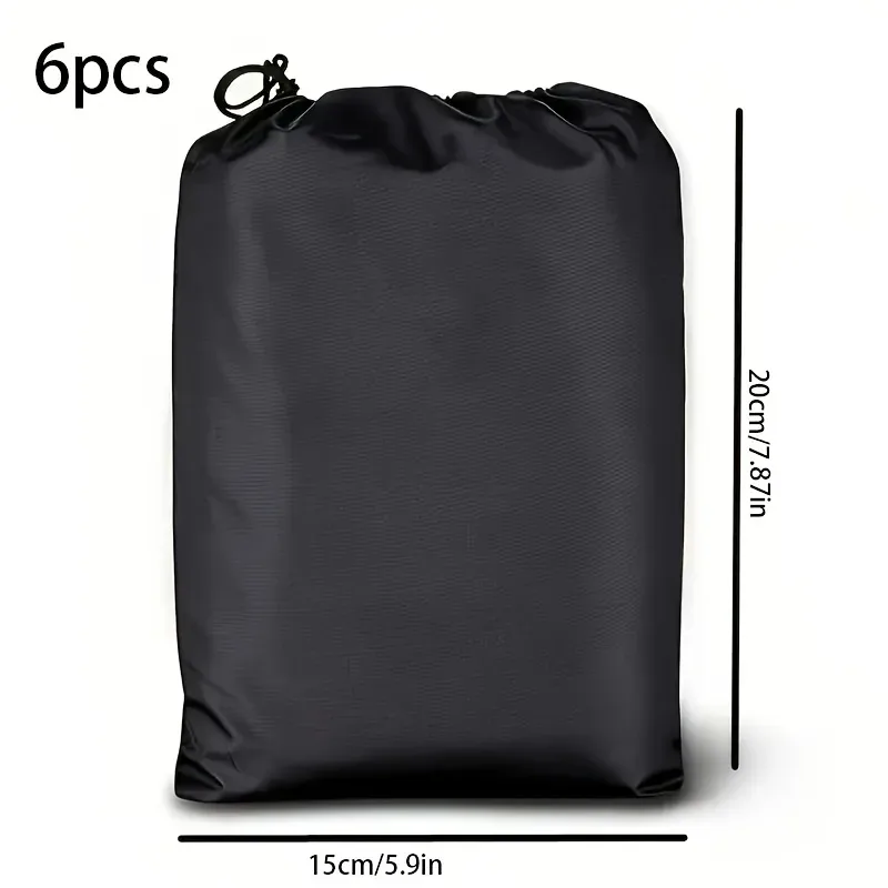 sac de rangement de voyage en tissu oxford, sac organisateur de bagages noir à cordon de serrage, sac de rangement divers, rangement de voyage/maison
