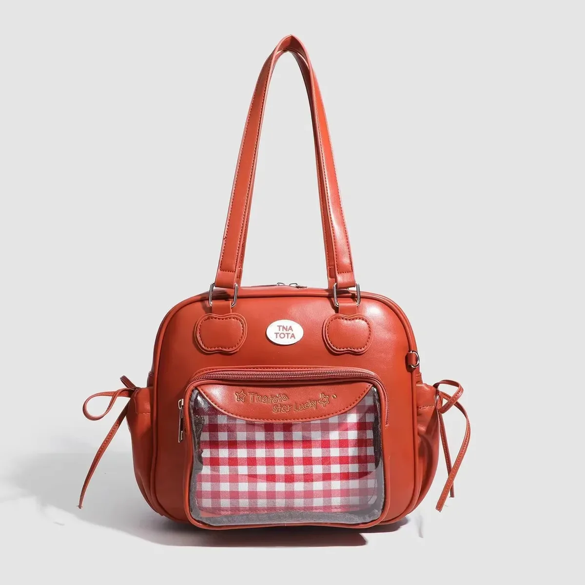 y2k nouveau japonais harajuku ita sac grande capacité sac à bandoulière mignon fille sac transparent bricolage badge affichage mode sacs à bandoulière