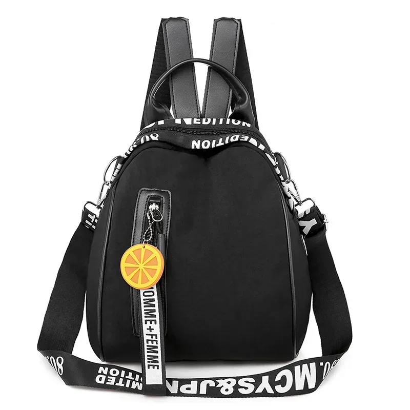 sac à dos décontracté avec lettres pour femmes, multifonction, sac de voyage, d'école pour adolescentes, petits sacs à bandoulière